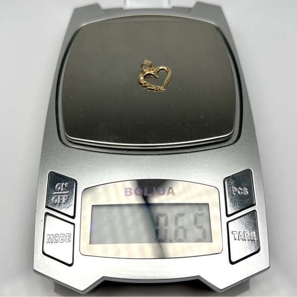 14K Yellow Gold 3/4" XOXO Heart Pendant Hugs Kisses Charm - New - Picture 6 of 6